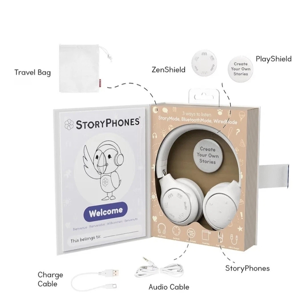 Kids Learning Headphones - White